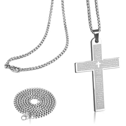 Cross Pendant for Car Rear View Mirror, Car Rearview Hanging Cross (Silver) - color: silver