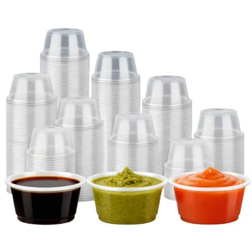 400 Count-2 oz Plastic Condiment Portion Cups(No Lids) - color: 2oz-400 count no lids