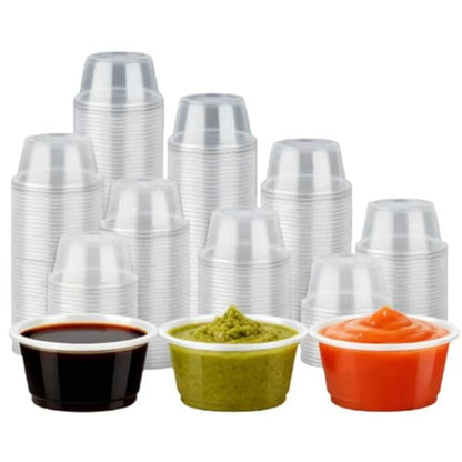 400 Count-2 oz Plastic Condiment Portion Cups(No Lids) - color: 2oz-400 count no lids