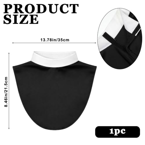 Clerical Bib Clergy Collar Priest Collar with Insert White Tab - style: White-collar Black Body