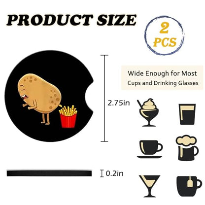 2PCS Honeycomb Car Cup Holder Coasters Universal Anti-Slip Rubber Mat - color: Honeycomb
