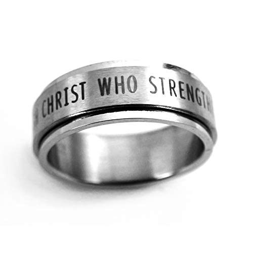 Philippians 4:13 I Can Do All Things Through Christ Spinner Ring