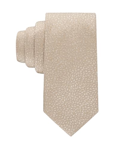 Calvin Klein Men's Tonal Floral Tie - color: Taupe