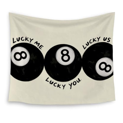 HUGANE Lucky 8 Ball Tapestry Wall Decor 50x60 Inch - color: colour-06