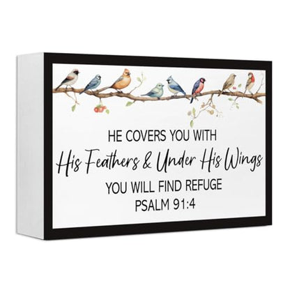 Psalm 9:14 Christian Wood Box Sign Desk Decor,Bible Verse Wooden Block Sign for Scripture Home Farmhouse Bedroom Wall Shelf Tabletop Decor - style: Psalm 9:14