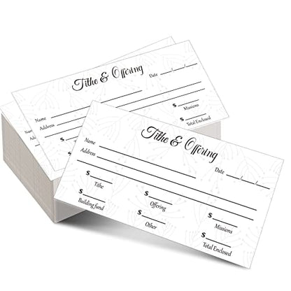Eaasty 200 Pcs Church Offering Envelopes Bill Size Donation,Elegant Style - style: Elegant Style