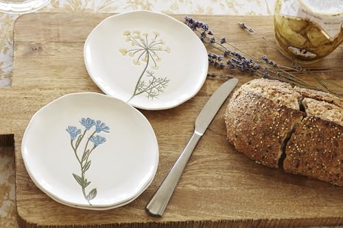 Lenox Wildflowers 4-Piece Tidbit Plates, Dessert Plate Set for 4 - style: Tidbit Plates, Set of 4