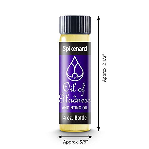 Oil of Gladness Spikenard Anointing Oil - Oil for Daily Prayer, Ceremonies and Blessings 1/4 oz - size: 0.25 Fl Oz (Pack of 1)