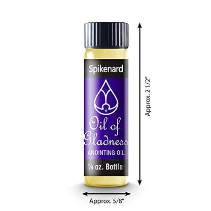 Oil of Gladness Spikenard Anointing Oil - Oil for Daily Prayer, Ceremonies and Blessings 1/4 oz - size: 0.25 Fl Oz (Pack of 1)