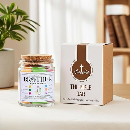 Bible Verse Jar for Brother – 92 Strength Scriptures - color: Bible For Brother