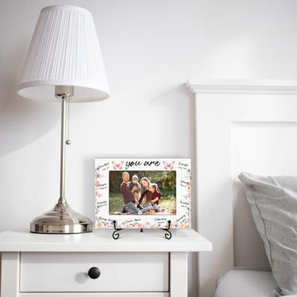 Christian Picture Frame, Inspirational Scripture Picture Frame, Wooden Photo Frame With Stand, Religious Gifts for Family Friends Coworker, 4x6 Photo Frame Home Office Desktop Display Decorations -11 - style: Christian -B