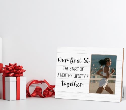 Our First 5K Running Picture Frame - color: running