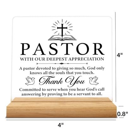 Pastor Appreciation Gifts Christian Pastor Gift Acrylic Desk Sign - color: M60A06