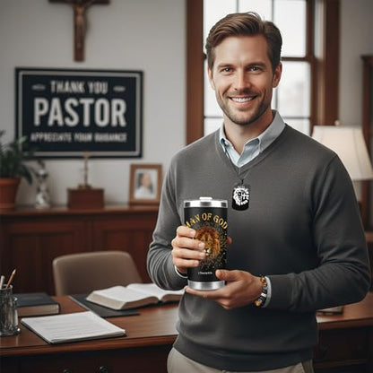 CRASHOT Christian Gifts for Men, Travel Tumbler Religious Gift Set