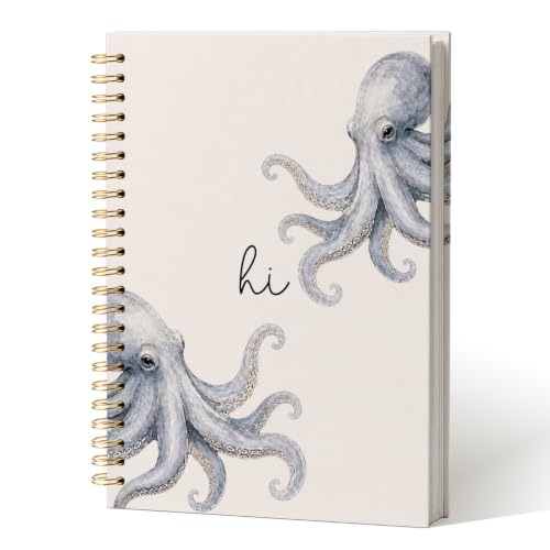 Cute Animal Octopus Spiral Journal Notebook Gift for Women Teen Girls - color: Octopus