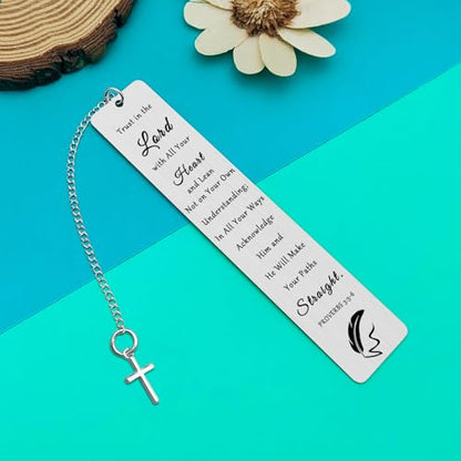 Christian Bookmark Gifts for Women Men Inspirational Religious Gifts Bible Verse Bookmark for Book Lovers Bookworm Reading Lovers Baptism Faith Gift Christmas Easter First Communion Gift