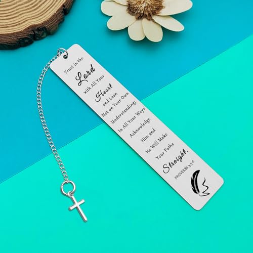 Christian Bookmark Gifts for Women Men Inspirational Religious Gifts Bible Verse Bookmark for Book Lovers Bookworm Reading Lovers Baptism Faith Gift Christmas Easter First Communion Gift