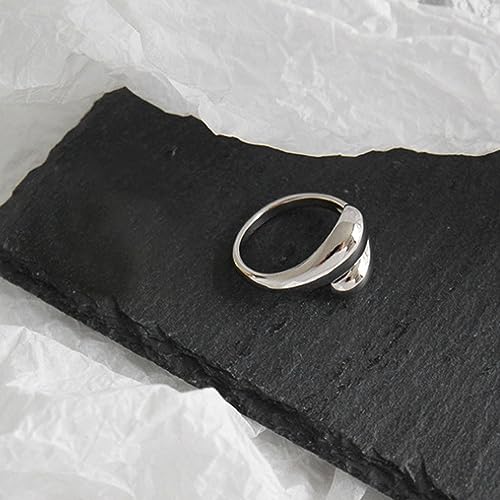 Handmade Rings 925 Sterling Silver Band Ring Adjustable Open Knuckle Rings Thumb Ring Statement Rings for Women Minimalist Jewelry - color: Pattern 2