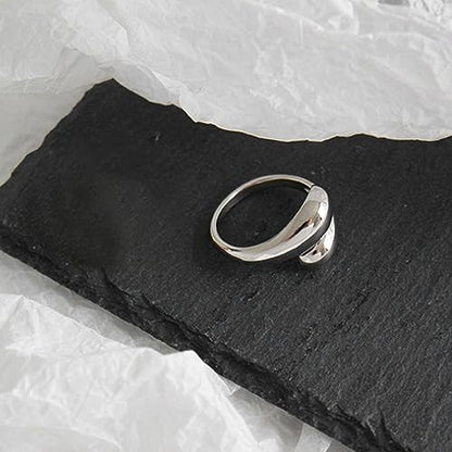 Handmade Rings 925 Sterling Silver Band Ring Adjustable Open Knuckle Rings Thumb Ring Statement Rings for Women Minimalist Jewelry - color: Pattern 2