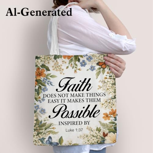 Christian Tote Bag Jesus Religious Reusable Bible Bags for Shopping Work Travel Church Christian Gift Totes - color: Tote-6