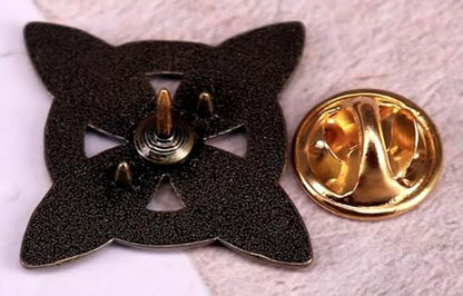 Celtic Knot Symbol Medieval Interlocking Pattern Star Welsh Gaelic Cornish Insular Art Christian Design 1.2" Enamel Pin Badge