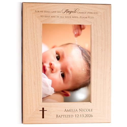 Lifetime Creations Baptism Picture Frame 4x6 Vertical, Boy or Girl - color: Custom - Baptism, size: 4" x 6" Portrait