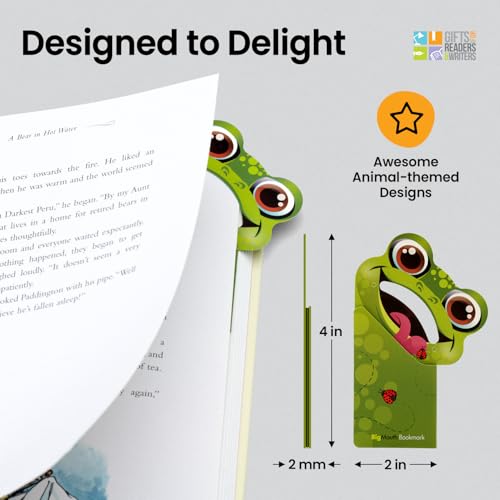 Thinking Gifts Magnetic Bookmark for Reading - Frog - color: Frog