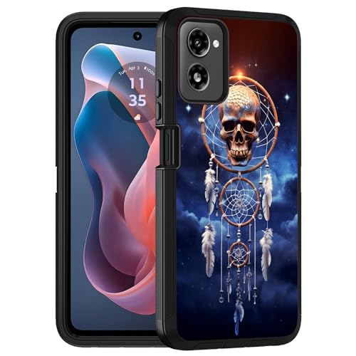 Designed for Moto G Power 5G 2024 Case, Military Grade Heavy Duty 3-Layer Shockproof Full-Body Protective Cover for Motorola Moto G Power 5G 2024, Dreamcatcher Skull - color: Dreamcatcher Skull