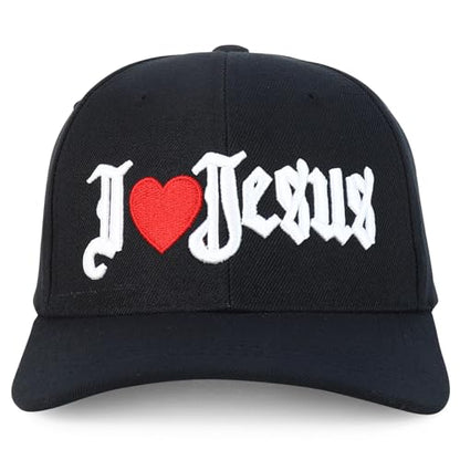 Trendy Apparel Shop Only Jesus Praying Hand Embroidered Christian Ball Cap - color: Black 1