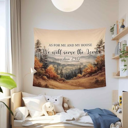 MNASAIOO Christian Fall Mountain Tapestry for Bedroom Home 50x60in - color: lord fall