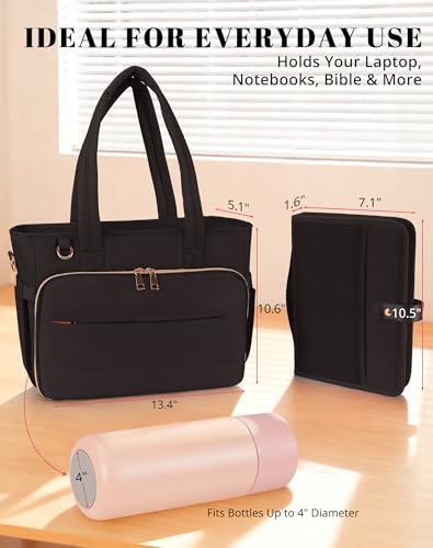 Large Bible Bag with Bible Cover Case for Women, Quilted Church Tote Bag Carrying Case, Mothers Day Gift