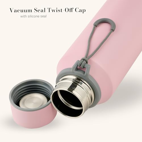 Christian Art Gifts Insulated Stainless Steel Double Wall Vacuum Sealed Water Bottle for Women: Be Still & Know - Psalm 46:10 Inspirational Bible Verse for Hot/Cold Liquids All Day, Pink, 24 fl. oz. - color: Be Still/Pink