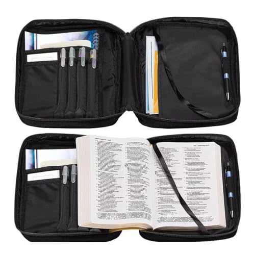 Coldinair Sunflower Bible Cover for Women Girls Butterfly Bible Case Scripture Study Carrying Book Cover Church Bag Protective with Handle and Zippered Pocket - color: Sunflower Butterfly