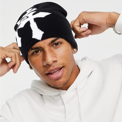 4Pcs Y2k Beanie Winter Knitted Hat Warm Graphic Cap for Women Men - color: N-9