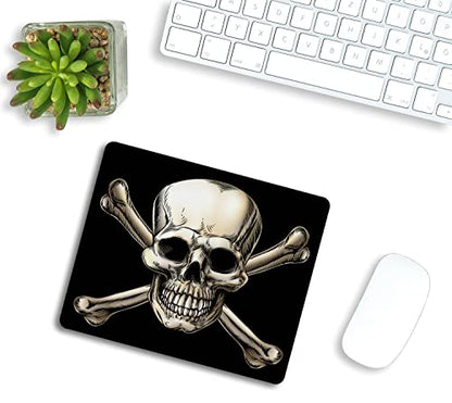 Mouse Pad, Skull Mouse Pad, Washable Square Cloth Mousepad for Office Laptop, Non-Slip Rubber Base Mouse Pads for Wireless Mouse, Computer Mouse Pads for Desk - color: TSP157