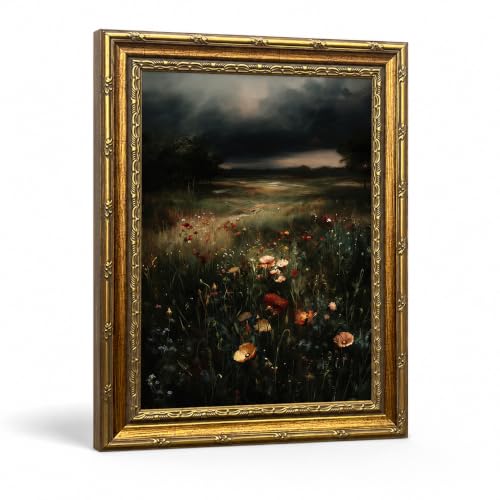 Meadow Floral Canvas Wall Art Framed Vintage Landscape Artwork 16x12 Inch - color: Meadow Floral Canvas 33, size: 16"L x 12"W
