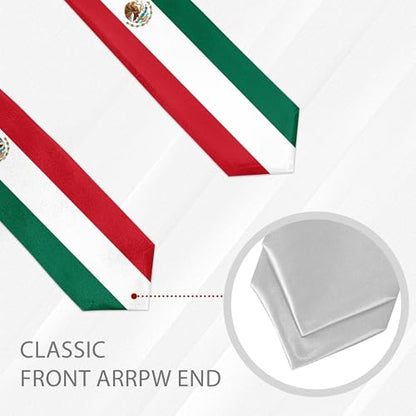 International Graduate Satin Sash Stole with National Flag Design - color: Mexico Flag