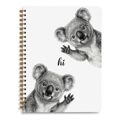 Cute Koala Notebook Journal, Animal Notebook Journal for Women Teen Girls - color: Koala Hi