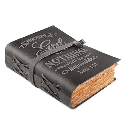 LEATHER VILLAGE Christian Gift Journal, Black 13x8. - color: Black, size: 13 inches X 8 inches