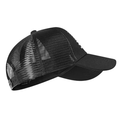 Baseball Cap, American Flag Trucker Hat for Men Women, Breathable Adjustable Fit Outdoor Mesh Snapback Hats - color: Black/White Flag