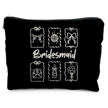 Bridesmaid Bridal Shower Gifts Canvas Makeup Bag for Women Bestie - color: bridesmaid 3