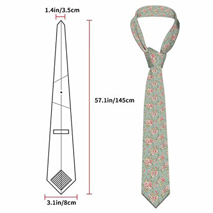 Men's Ties Novelty Tie Necktie for Men Teen Boys Multicolor Tie Party Holiday Thanksgiving Christmas - color: Pink Flowers