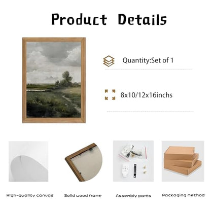 smvexyl Framed Landscape Wall Art, Neutral Nature Canvas Print, 16x24 - color: fengjingshu, size: 24"L x 16"W