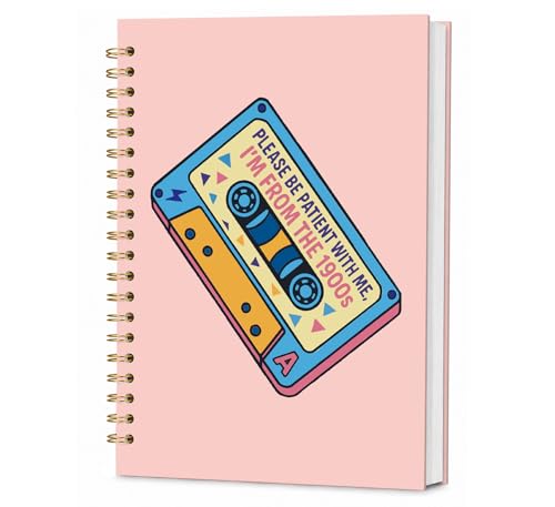 KDHTY Funny Cute Spiral Notebook Journal for Women,Coworker Gift for Coworker Employee Colleague Boss Friends,Please Be Patient With Me 1900s,Sarcastic Gift for Women Men,5.5 x 8.3 - color: preppyball