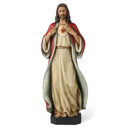 BC Catholic Sacred Heart of Jesus Statue 6" H Jesus Figurines - size: 6 inches H