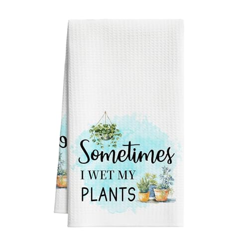 Gardening Gifts Kitchen Towels, Plant Lovers Lady Mom Dish Towel For Kitchen Bathroom, I Wet My Plants Funny Decorative Hand Towels, Watercolor Fast Drying Tea Towel, Spring Gifts Home Decor-S24 - color: I Wet My Plants