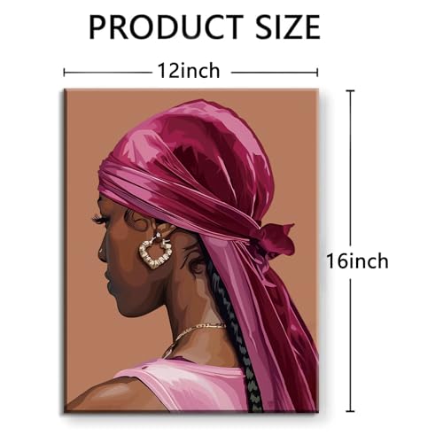 Black Girl Poster Pink Bedroom Wall Decor Set of 3 - color: Framed 12"x16" Black Girl Wall Art Set of 3