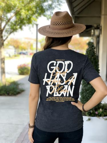 Christian Shirts for Women Religious Saying Tshirt Bible Verse Tee Tops - color: 02-dark Gray, size: Small