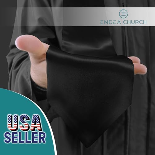 Premium Choir Traditional Stole - Solid Color - Satin - Unisex - color: Black