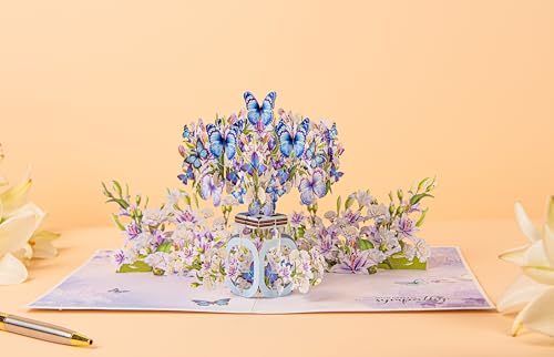 Butterflies Bottle Pop Up Sympathy Cards with Envelopes, Sorry for Your Loss Card, Religious Pop Up Sympathy for Loss of Loved one, Mother, Father, Husband (Butterflies Bottle) - color: Butterflies Bottle